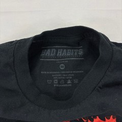 Bad Habits Anime Oni Samurai Graphic T Shirt Black Red Streetwear Size M