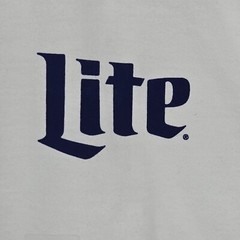 Miller Lite Mens White Beer Logo Merch Party Tee Shirt Small
