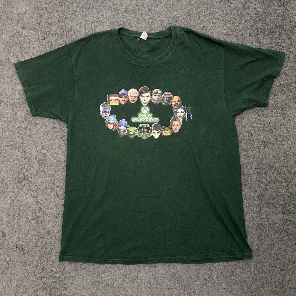 Rare Xbox Games Studios Promo T-shirt Size Large Video Games Tee Halo,Minecraft