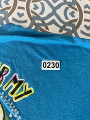 Sunshine Raised Blue Beach Girl Flip Flops Graphic Print Crew Neck T-Shirt XL
