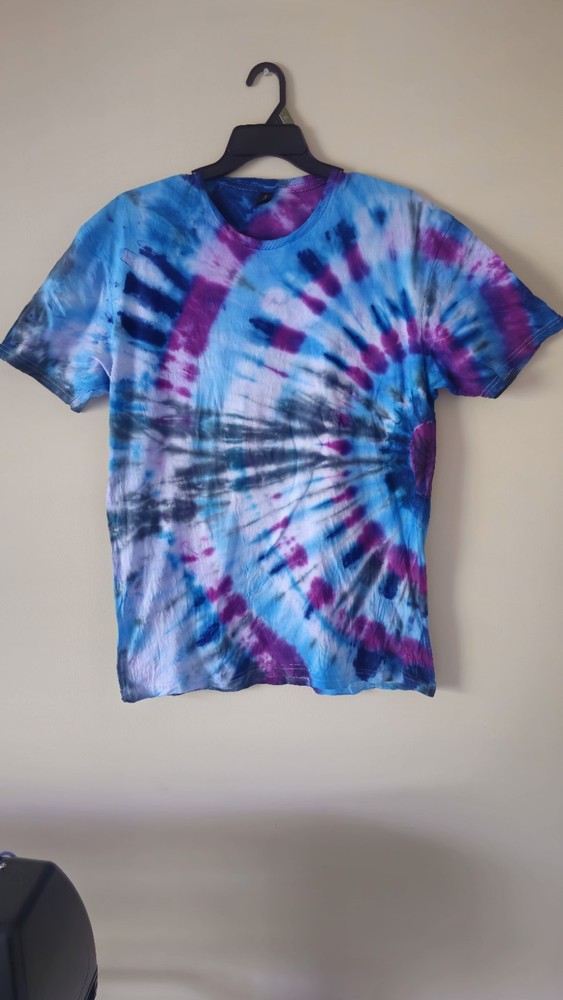 Eclipse Tie Dye Mens T-Shirt Blank Tye Dyed Tee Spiral New 4 XL