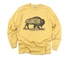 YELLOWSTONE NATIONAL PARK LONG SLEEVE TEE | UNISEX COMFORT COLORS LONG SLEEVE