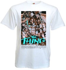 The Thing v83 T-shirt white movie poster horror John Carpenter all sizes S-5XL