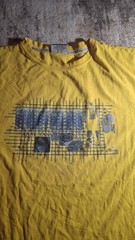 VTG Y2K Karl Kani Yellow 3XL Tee Shirt Hip Hop Rap Machine Washable