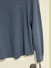 American Eagle Men’s Long Sleeve Thermal Waffle Knit Shirt, Size M Medium Grey