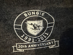 Halo Shirt XL Men’s Bungie 20th Anniversary Burn Blue 2011 Limited Run RARE Used