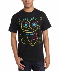 Official Spongebob Squarepants Neon Face T-Shirt