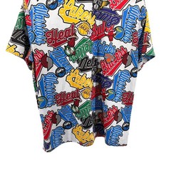 NBA T-Shirt Mens Large Pre-Owned All Over Print Multi Color Basketball Team Logo