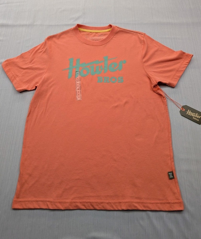 New Mens Howler Brothers Bros TShirt Tee Size Small Coral Orange