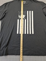 Duluth Trading Co Shirt Mens XL Gray Longtail T Relaxed Fit Beaver Flag Graphic