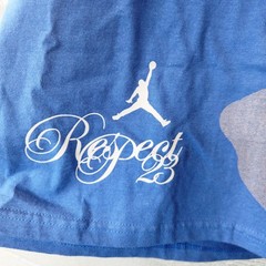 VTG Jordan Shirt Mens Large Blue Respect 23 Dunk Graphic T-Shirt Tee Jumpman