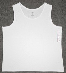 Men’s Sleeveless Tanks T Shirts XXL White 3 PACK Goodfellow Round Neck Stretch