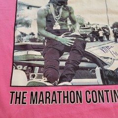Nipsey Hussle T shirt MED Pink Marathon Continues Mixtape Hip Hop Rose Clique