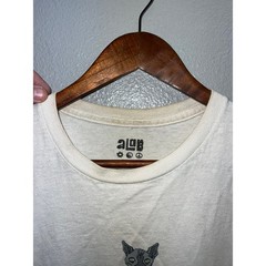 Alab Cat Shirt Hairless Sphynx Cat White Cartoon Kitten Animal Tee Medium