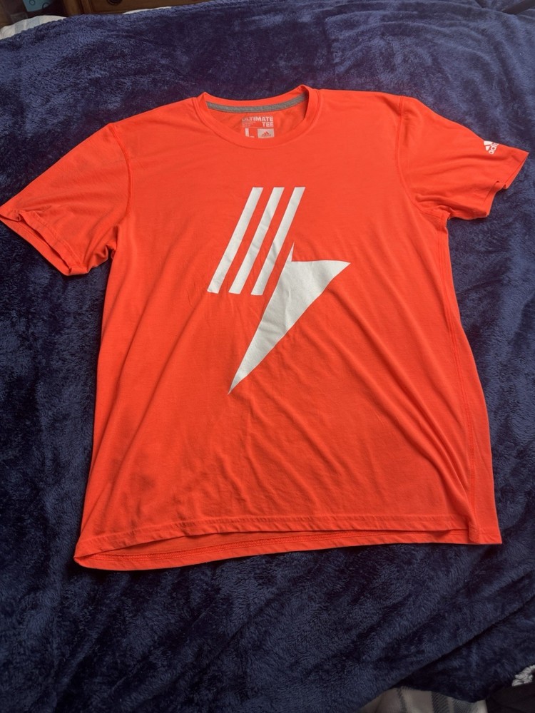 Adidas Ultimate Tee T-shirt Short Sleeve Orange 2012 Men’s Size Large Logo