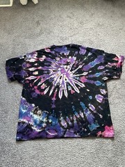 Ghostbusters Mens Black/Purple/Pink/Blue Tie-Dye Logo Graphic Tee 3XL B&T