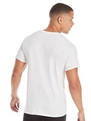 6 Pack Mens 100% Cotton Moisture-Wicking Crew Tee Undershirts,Medium White