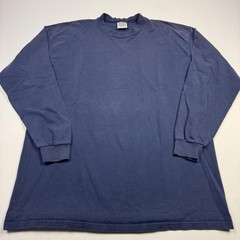 Vintage Pluma Shirt Mens 2XL Blue Crewneck Heavyweight Long Sleeve Made USA Tee