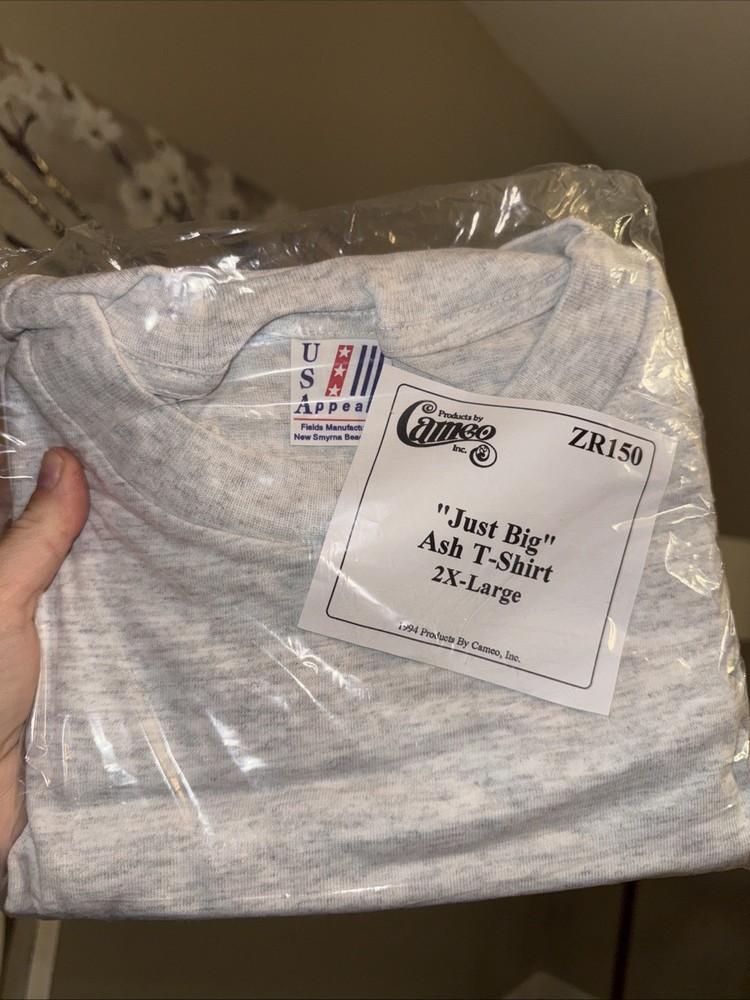 Vintage 1994 USAppeal Blank “Just Big” Blank Tshirt Ash Grey 2XL NEW
