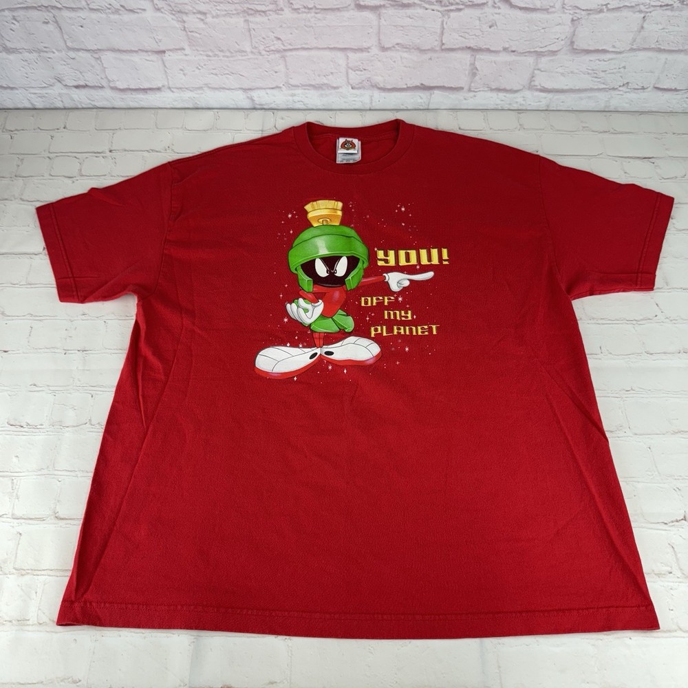 Vintage Y2K 2001 Looney Tunes Jerry Leigh Marvin The Martian T-Shirt Men’s 2XL