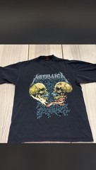 Vintage Black Metallica Shirt Mens L Inside Sad But True Skulls Pushead 90s