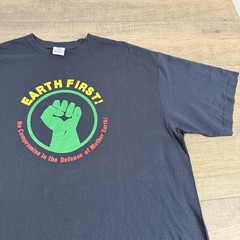 Rare VTG Patagonia Beneficial T’s Mens T-Shirt (XL) Earth First Fist Made USA B5
