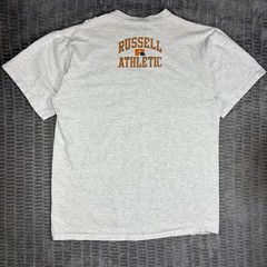 Vtg 90s Tennessee Volunteers T Shirt L Russell Athletic Back Print Distressed