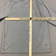 Ten Thousand Shirt Men Large Formal Gray Tee Long Sleeve Pullover Breathable L