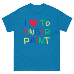 I Love To Finger Paint Couple Valentine day Cute Heart love T-Shirt