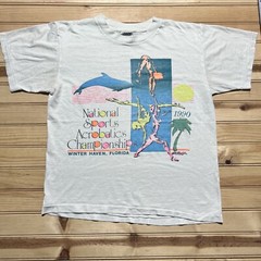 Vintage 1990 National Sports Acrobatics Championship Art Shirt Size Large