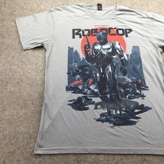 RoboCop Shirt Mens Large Gray Loot Crate Movie Graphic Tee Sci-Fi Robot