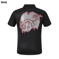 PHILIPP PLEIN Polo Round Neck SS PP Glass Black/White Size Medium