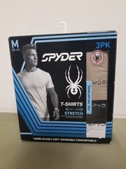 New Spyder Mens 3 Pack Soft Stretch T-Shirts.