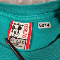 Vintage Disney T-Shirt Mens Large Teal Blue Retro Mickey Mouse Graphic Cotton
