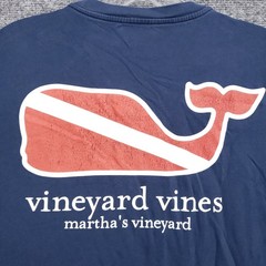 Vineyard Vines T Shirt Mens L Large Blue Pullover Short Sleeve Crew Neck Diver