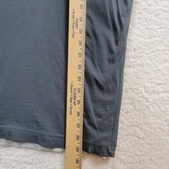 Theory T-Shirt Mens Large Grey Double Layered Cotton Crewneck Short Sleeve