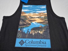 Columbia Men’s Outdoor Graphic Tank Top Black Sleeveless Sports SZ Medium