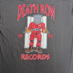 New Death Row Records Cartoon Chair Tee Grey Charcoal T-Shirt