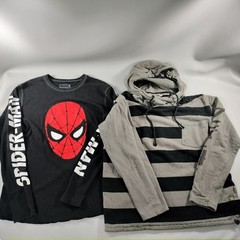 Lot of 8 Crew Neck Hoodie Pull Over Long Sleeve T-shirts Mens Size XS/S/M/L/XL