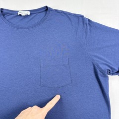 Peter Millar Shirt Mens XL Blue Seaside Summer Soft Pocket Tee Stretch Crew Neck