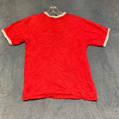 Tommy Hilfiger Athletics T Shirt Mens Large Red Cotton Logo Summer Regular Fit
