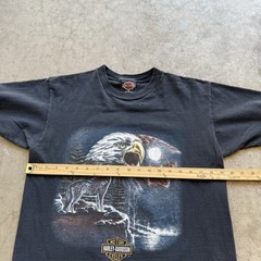 Vintage Harley Davidson Shirt Adult Large Biker Motorcycle Eagle Wolf Nature M