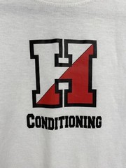 Gildan Dry Blend Mens T Shirt sz S White H Conditioning Gym Core Athleisure