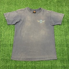 Y2K Black n Blue Ball Faded Harley Davidson Graphic T-shirt