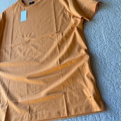 Left Coast Tee T-Shirt Mens Medium Orange 100% Peruvian Cotton Luxury Basic