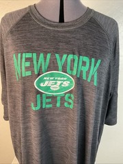 NFL Team Apparel New York Jets Jersey T-Shirt Mens 2XL Gray