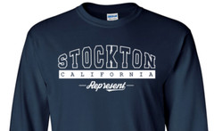 Stockton California State T-Shirt Long Sleeve Graphic Tees Unisex Apparel