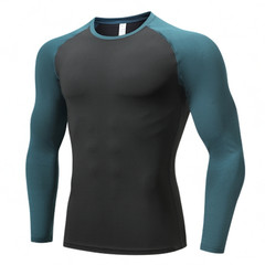 2 Packs Athletic Long Sleeve Compression Shirts Dry Fit Sports Gym Shirt Red