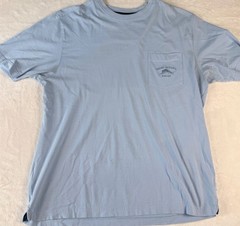 Tommy Bahama Relax Pocket T-Shirt Blue Pima Cotton Men’s Medium