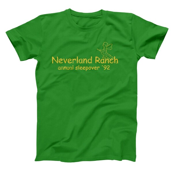 Neverland Ranch Annual Sleepoover Funny Rude Camp Green Basic Men’s T-Shirt